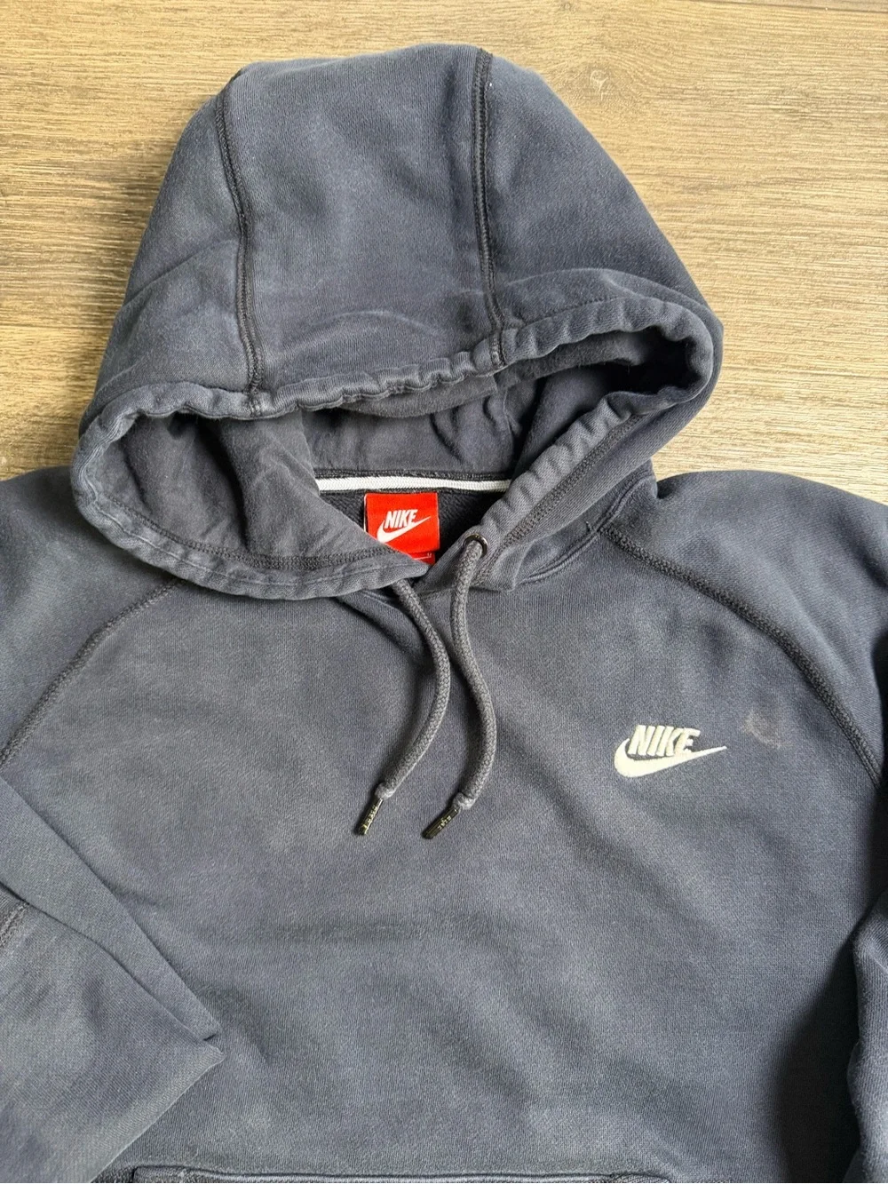 Nike Men's Black Crewneck Hoodie Sweatshirt